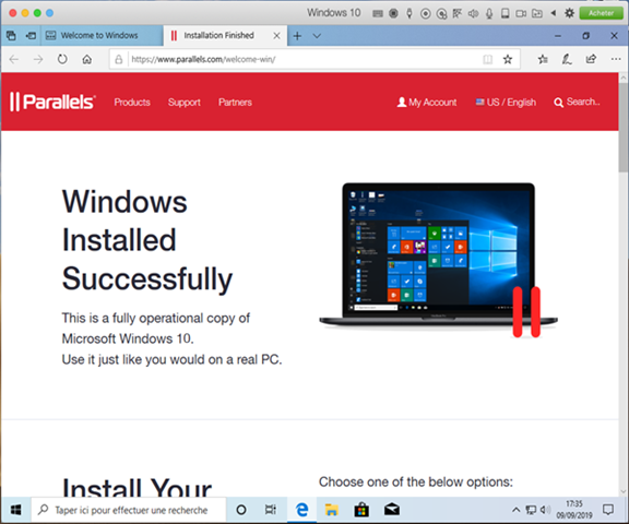 Parallels Desktop Win 10 Install